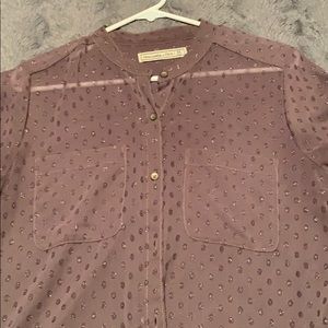 A&F lace button up shirt